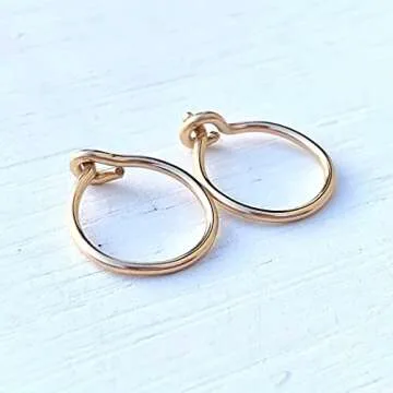 Small Gold Hoop Earrings for Women – 14K Filled Huggie Hoops