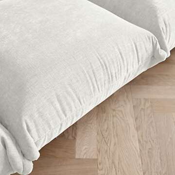 Sdorens Modern Sectional Sofa L Shaped Couch, 3-Seat Sofa with Ottoman for Living Room Apartment Office (103.9 in/Beige)