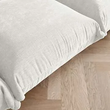 Sdorens Modern Sectional Sofa L Shaped Couch, 3-Seat Sofa with Ottoman for Living Room Apartment Office (103.9 in/Beige)