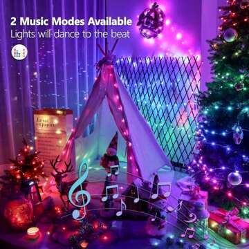 BrizLabs Christmas Fairy Lights, 66ft 200 LED Color Changing Fairy Lights with Remote, Plugin RGB Rainbow Christmas Twinkle Lights Indoor Valentine's Day Lights for Xmas Halloween Party Wedding Decor