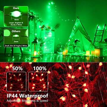 BrizLabs Christmas Fairy Lights, 66ft 200 LED Color Changing Fairy Lights with Remote, Plugin RGB Rainbow Christmas Twinkle Lights Indoor Valentine's Day Lights for Xmas Halloween Party Wedding Decor