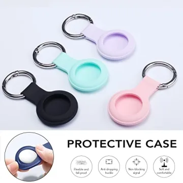 Stylish AirTag Case Keychain Holder - Protect Your AirTags