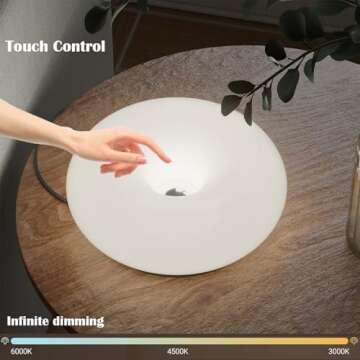 MIXL- Creative Design White Donut Lamp, Plug-in Wall Sconse Or Table Lamp Dual Use Atmosphere Lamp, Modern Infinitely Dimmable White Wall Lamp Desk Light for Corridor, Bedsided Or Warm Decoration.