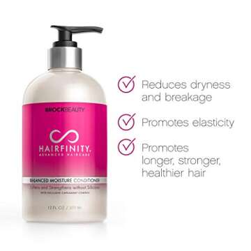 Hairfinity Botanical Oil, Shampoo and Conditioner - Biotin Growth Treatment for Dry Damaged Hair and Scalp for Dry, Curly or Frizzy Hair