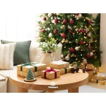 Vitalizart Christmas Ribbon Chiffon Silk Fringes 1" x 21 Yd Fabric Package (3 Rolls * 7 Yd) for Wedding Invitations Bridal Bouquets Decorations Gifts Wrapping & Bow Making Green Red & White