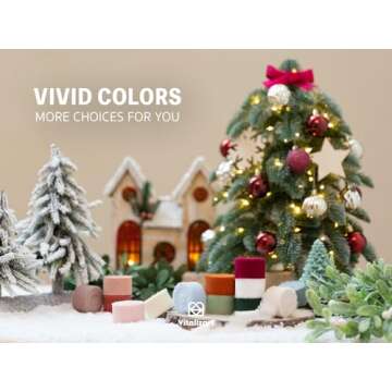 Vitalizart Christmas Ribbon Chiffon Silk Fringes 1" x 21 Yd Fabric Package (3 Rolls * 7 Yd) for Wedding Invitations Bridal Bouquets Decorations Gifts Wrapping & Bow Making Green Red & White