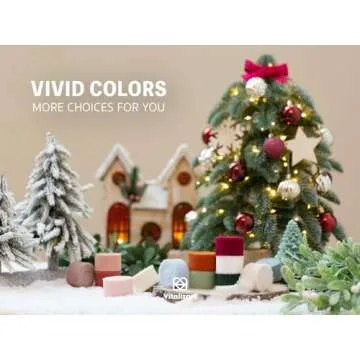 Vitalizart Christmas Ribbon Chiffon Silk Fringes 1" x 21 Yd Fabric Package (3 Rolls * 7 Yd) for Wedding Invitations Bridal Bouquets Decorations Gifts Wrapping & Bow Making Green Red & White