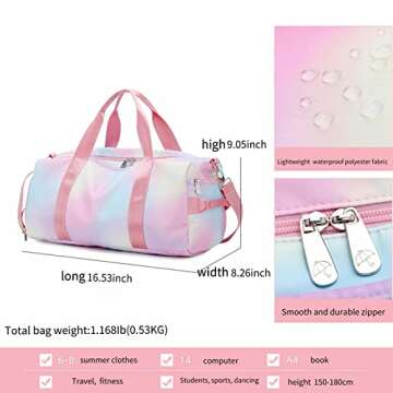 YUBEN Gym Bag - Versatile Wet Dry Sports Bag