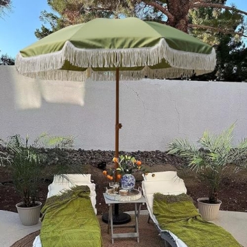 AMMSUN 7ft Patio Umbrella Stylish UV Protection