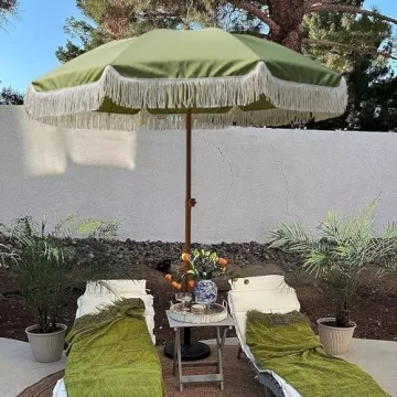 AMMSUN 7ft Patio Umbrella Stylish UV Protection