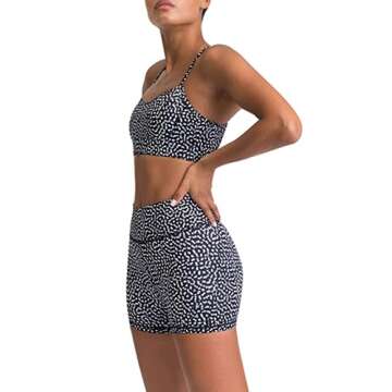 IMEKIS Workout Sets for Women 2 Piece Yoga Outfit: Tracksuits High Waisted Running Biker Shorts with...