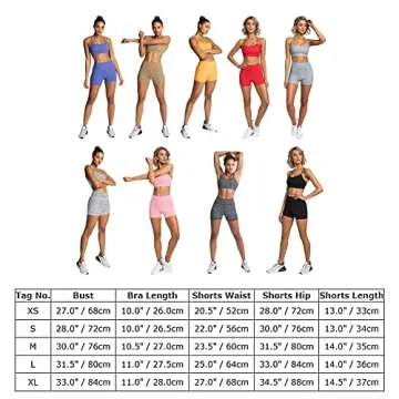 IMEKIS Workout Sets for Women 2 Piece Yoga Outfit: Tracksuits High Waisted Running Biker Shorts with Adjustable Strap Sport Bra Exercise Running Clothes Athletic Gym Sets Matching Black Polka Dots S