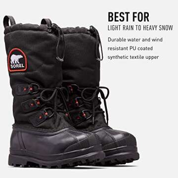 Sorel Women's Glacier XT Boot,Black/Red Quartz,9 M US