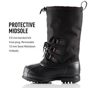 Sorel Women's Glacier XT Boot,Black/Red Quartz,9 M US