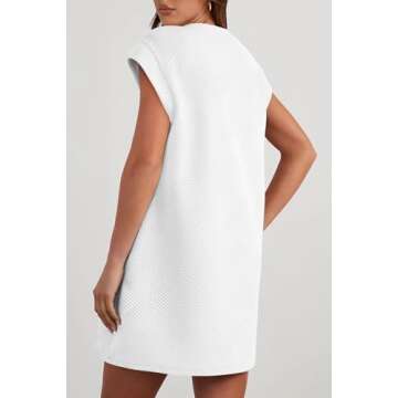 PRETTYGARDEN Women's Summer Short T Shirt Dress Cap Sleeve Crew Neck Casual Loose Basic Mini Dresses...