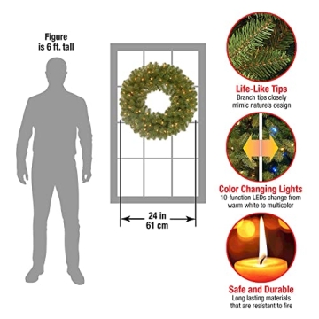Pre-Lit National Tree Company Christmas Wreath - 24in