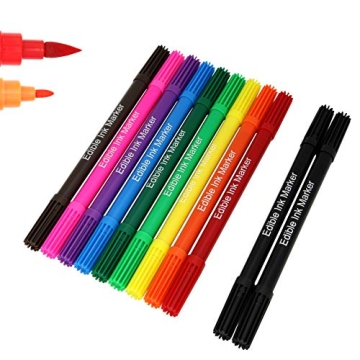 Food Coloring Pens, 11Pcs Double Sided Food Grade and Edible Marker,Gourmet Writers for Decorating F...