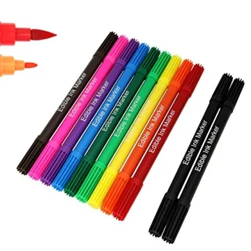 Food Coloring Pens, 11Pcs Double Sided Food Grade and Edible Marker,Gourmet Writers for Decorating F...