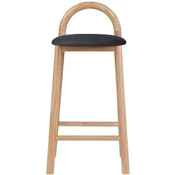 Modern Vegan Leather Upholstered Stool for Style