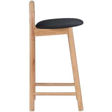 Modern Vegan Leather Upholstered Stool for Style