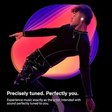 Denon PerL Pro True Wireless Earbuds - Adaptive Active Noise Cancelling, Personalized Sound with Masimo Adaptive Acoustic Technology, Spatial Audio, 32Hr-Battery Life, Wireless Charging, White