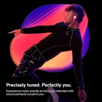 Denon PerL Pro True Wireless Earbuds - Adaptive Active Noise Cancelling, Personalized Sound with Masimo Adaptive Acoustic Technology, Spatial Audio, 32Hr-Battery Life, Wireless Charging, White