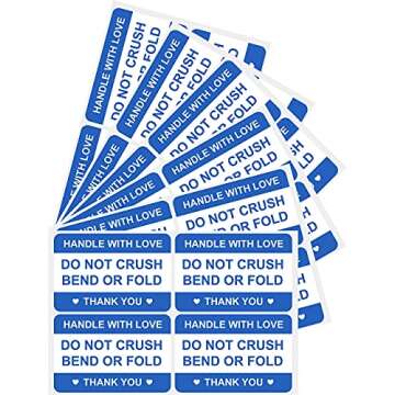 200 PCS Blue Do Not Crush Labels for Safe Shipping