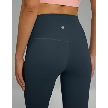 Colorfulkoala Women's Dreamlux High Waisted Workout Leggings 28" Inseam Full Length Yoga Pants Yoga Pants (L, Blue Ink)