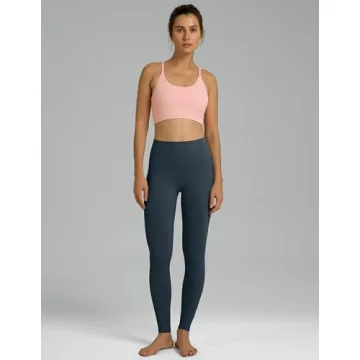 Colorfulkoala Women's Dreamlux High Waisted Workout Leggings 28" Inseam Full Length Yoga Pants Yoga Pants (L, Blue Ink)