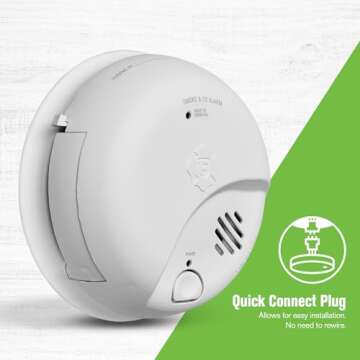First Alert SMICO100-AC Interconnect Hardwire Combination Smoke & Carbon Monoxide Alarm with Battery...