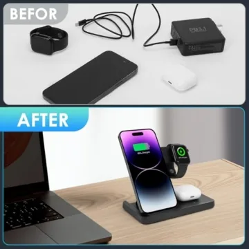 Wireless Charger 3 in 1 Station for iPhone & Apple