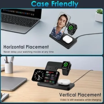 Wireless Charger 3 in 1 Station for iPhone & Apple