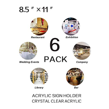 Versatile Acrylic Sign Holder 8.5 x 11 for All Events