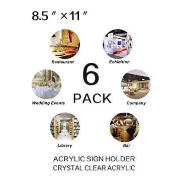 Versatile Acrylic Sign Holder 8.5 x 11 for All Events