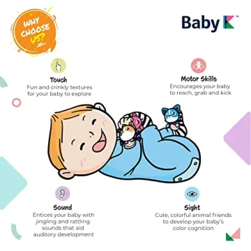 BABY K Baby Rattle Socks for Girls & Boys (Pet Set) - Baby Toys 6-12 Months - Baby Wrist Rattles and Foot Rattles - Baby Toys for Newborns As Gift - Easy to Wear Baby Rattle Toys
