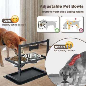 Elevated Dog Bowls with Slow Feeder for Your Pup's Comfort