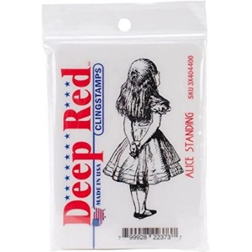 Deep Red Stamps Alice Standing Rubber Cling Stamp 1.6 x 3.1 inches