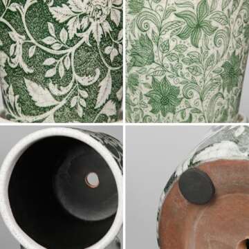 Vintage Ceramic Plant Pots Set for Indoor Plants