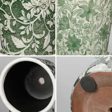 Vintage Ceramic Plant Pots Set for Indoor Plants