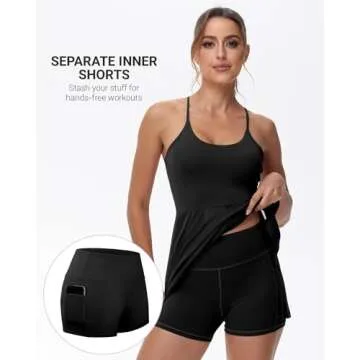 Stylish Wenlia Women's Tennis Dress with Pockets and Support
