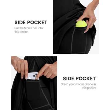 Stylish Wenlia Women's Tennis Dress with Pockets and Support