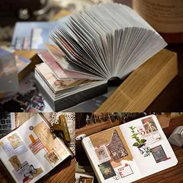 800 Sheets Vintage Scrapbook Paper Mini Antique Decorative Paper,Retro Style Art Craft Diary Journal Embellishment for Writing Drawing Collection Aesthetic Decorative Paper