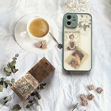 800 Sheets Vintage Scrapbook Paper Mini Antique Decorative Paper,Retro Style Art Craft Diary Journal Embellishment for Writing Drawing Collection Aesthetic Decorative Paper