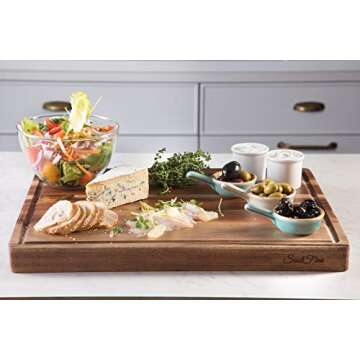 SoulFino Acacia Cutting Board - Premium Heavy Duty Board