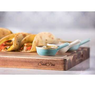 SoulFino Acacia Cutting Board - Premium Heavy Duty Board