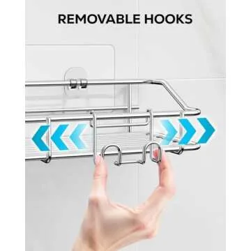 Nieifi Adhesive Shower Caddy Shelf 2-Pack