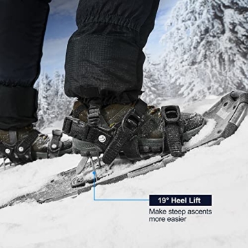 Odoland 4-in-1 Snowshoes with Adjustable Poles and Gear