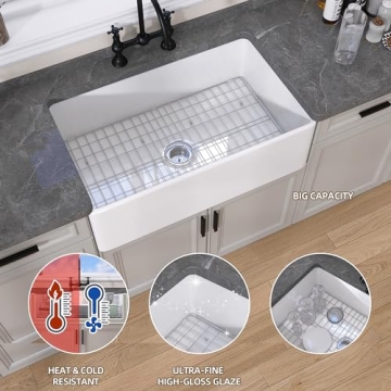 Premium 33 Inch GETPRO Farmhouse Sink for Elegant Kitchens
