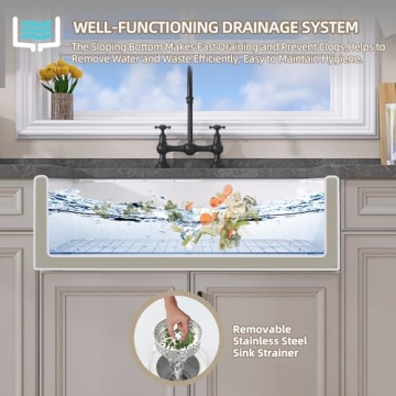 Premium 33 Inch GETPRO Farmhouse Sink for Elegant Kitchens