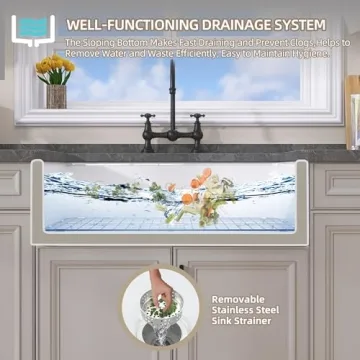 Premium 33 Inch GETPRO Farmhouse Sink for Elegant Kitchens